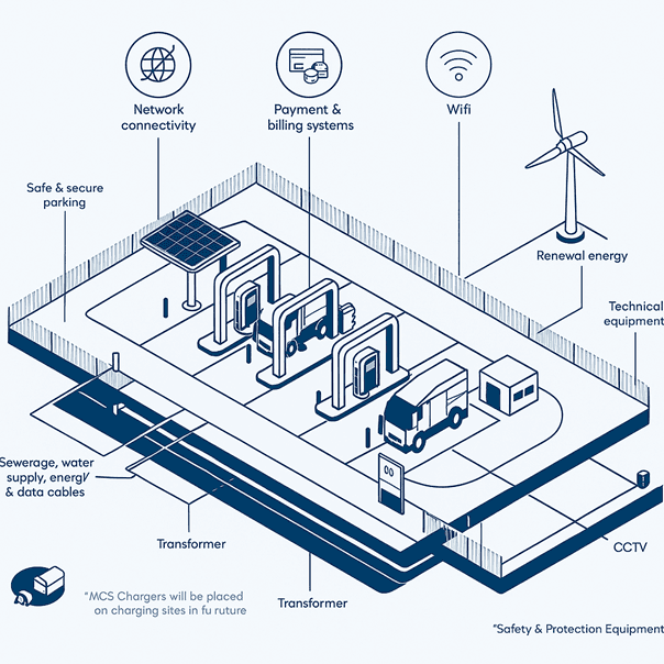 Ekosystem odpowiedni dla hubow ładowania MCS